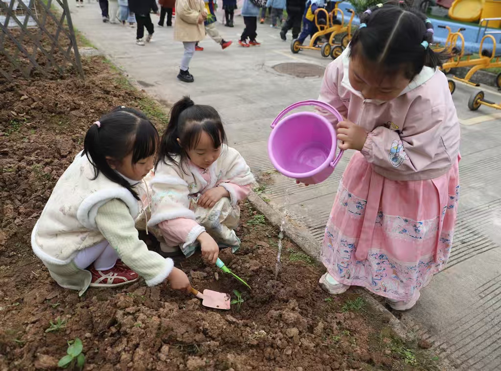 宜宾长宁淯江幼儿园举行“植此春色,乐享耕趣”春播活动