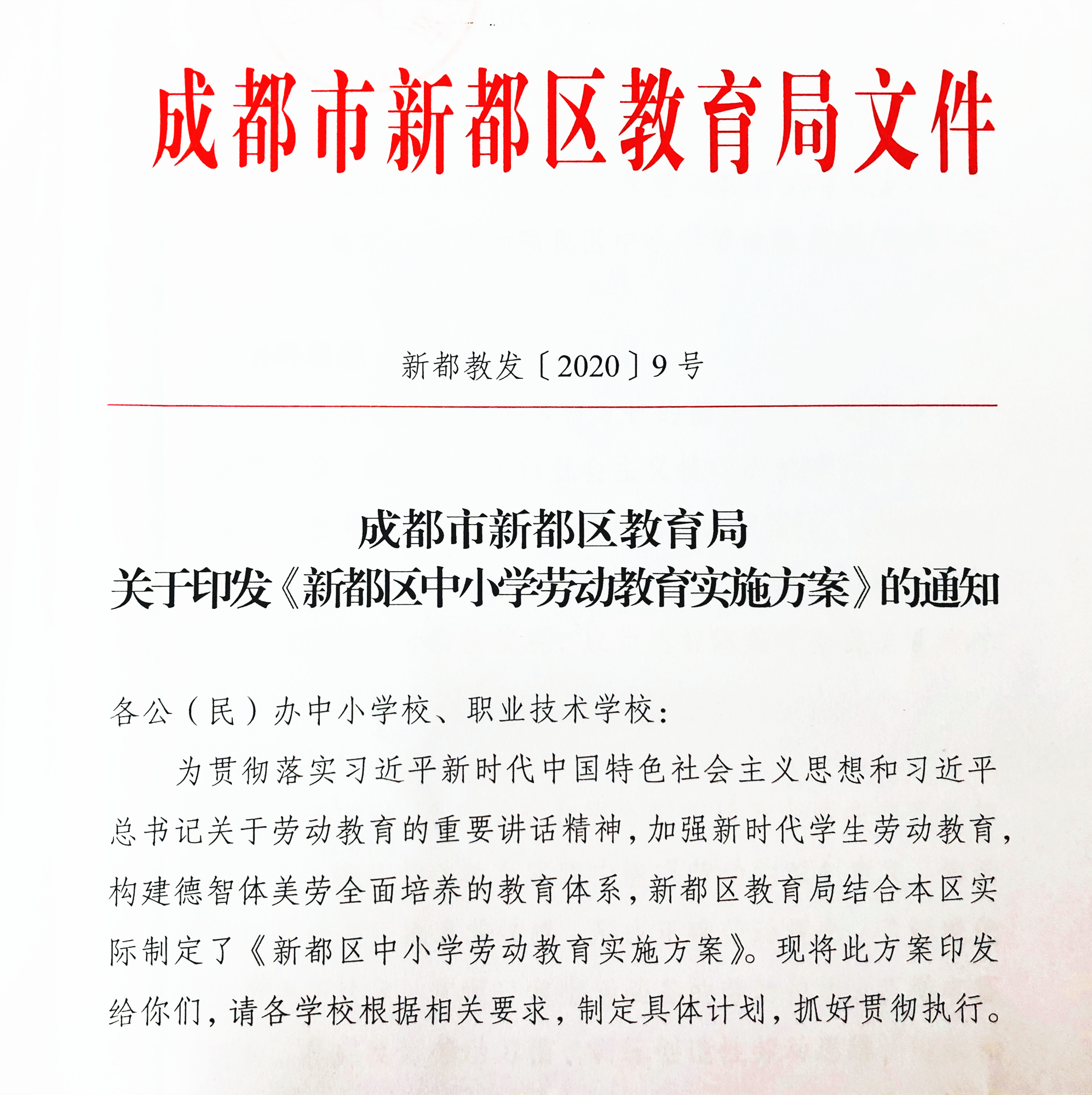 课程体系化+实践特色化，成都新都区创新劳动育人模式