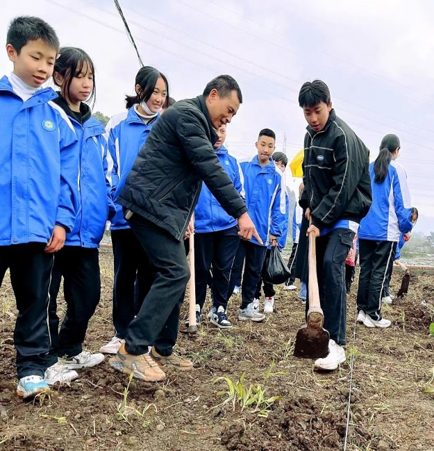沙湾区绥山中学组织学生开展劳动实践活动